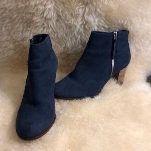 Cole Hann Blue Leather Ankle Booties